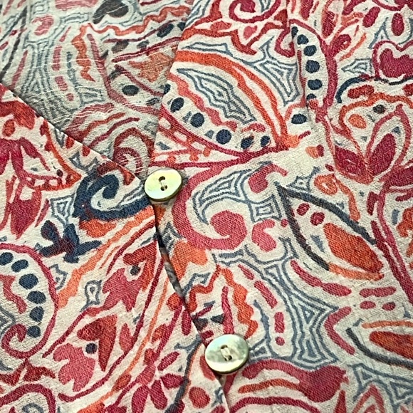 Nanette Lapore Fairy Whimsical Top Shirt Large Flutter Peplum Coastal Summer - Picture 6 of 11